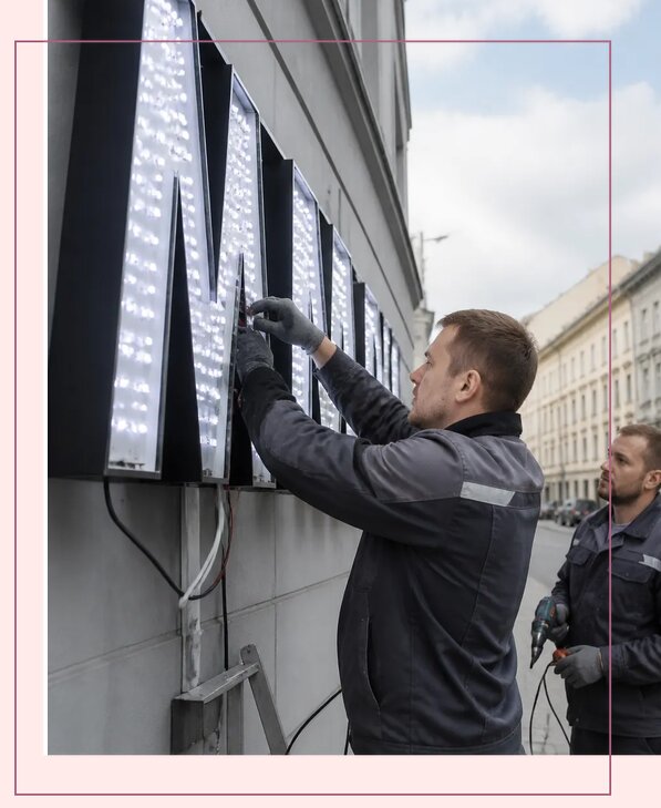 Изготовление и монтаж светодиодных LED вывесок в Кстове