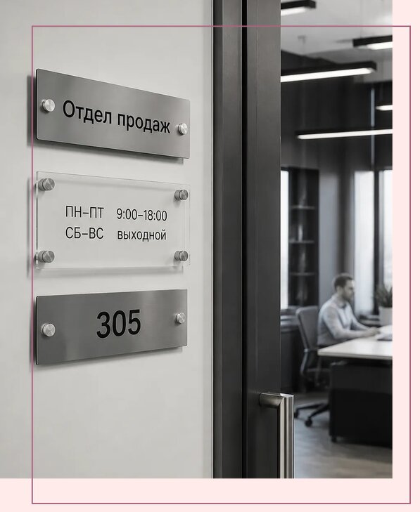 Офисные таблички на дверь в Кстове по цене от 4990 р. | Аванза-Ксв